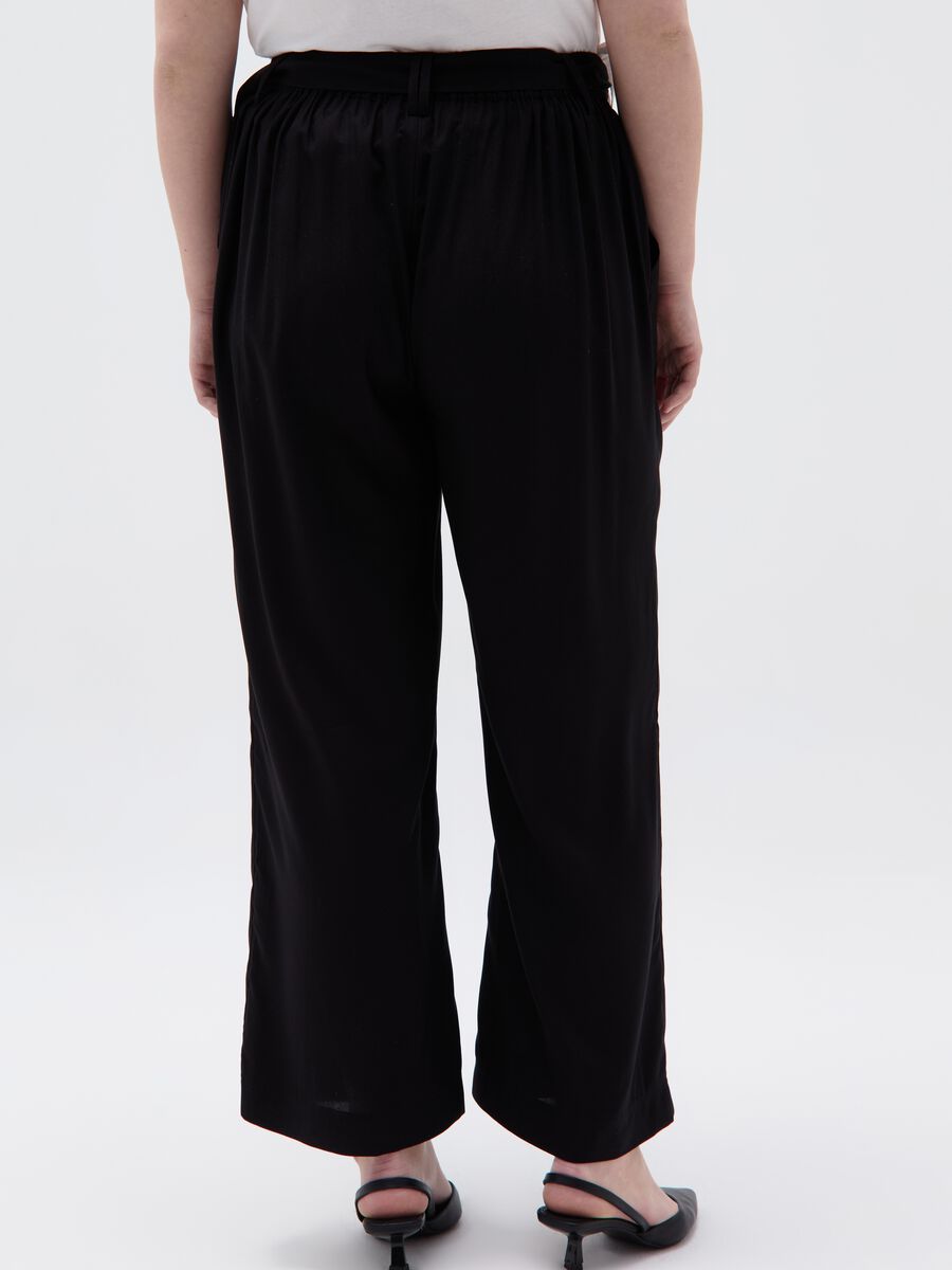 Pantalone wide leg con cintura Curvy_2