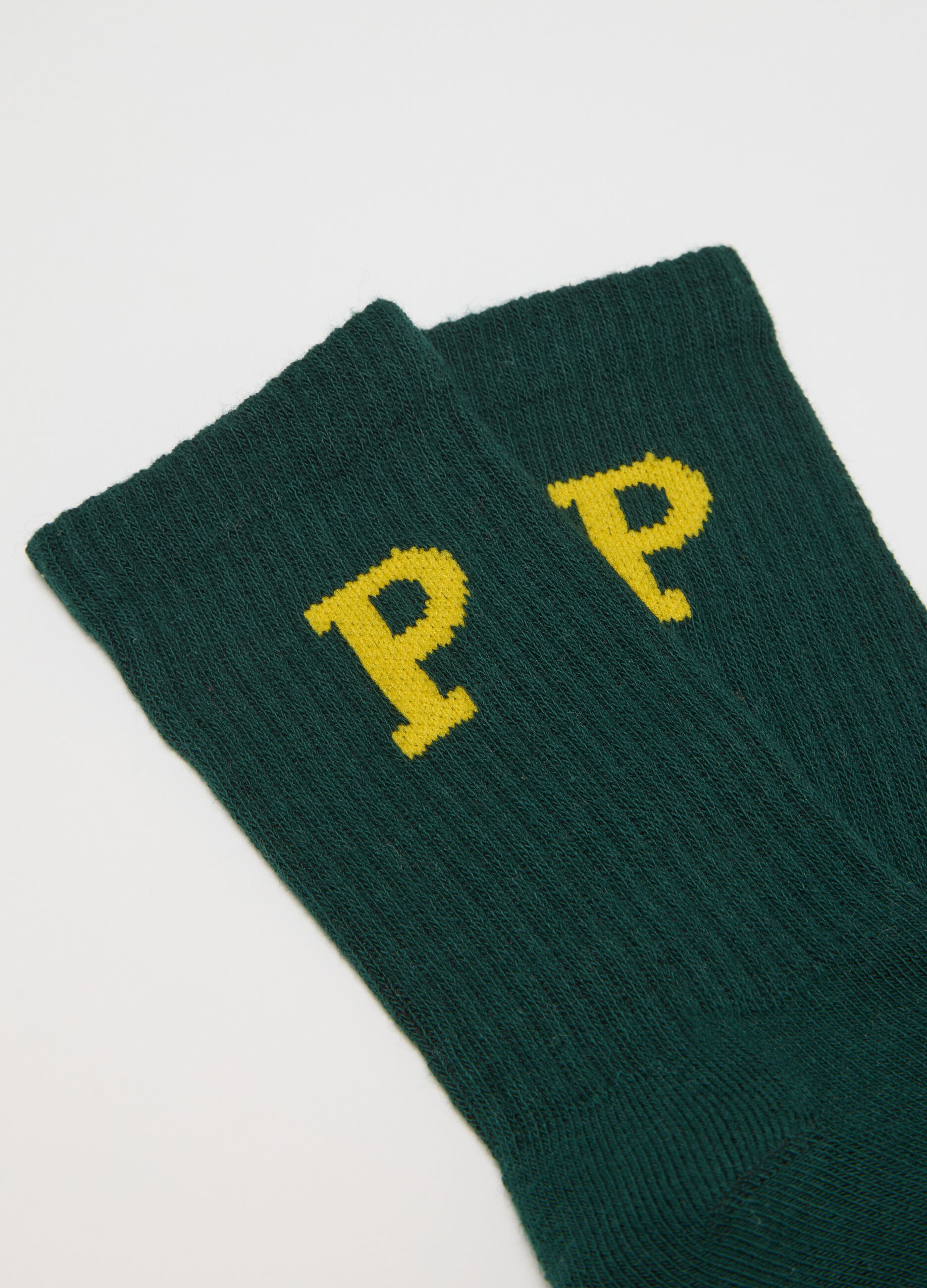 Boys' Multicoloured Cotton Blend Sports Socks Twin Pack