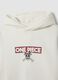 White hooded sweatshirt in cotton blend with One Piece print_2