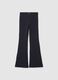Girls' Blue Slim Fit Stretch Cotton Leggings_3