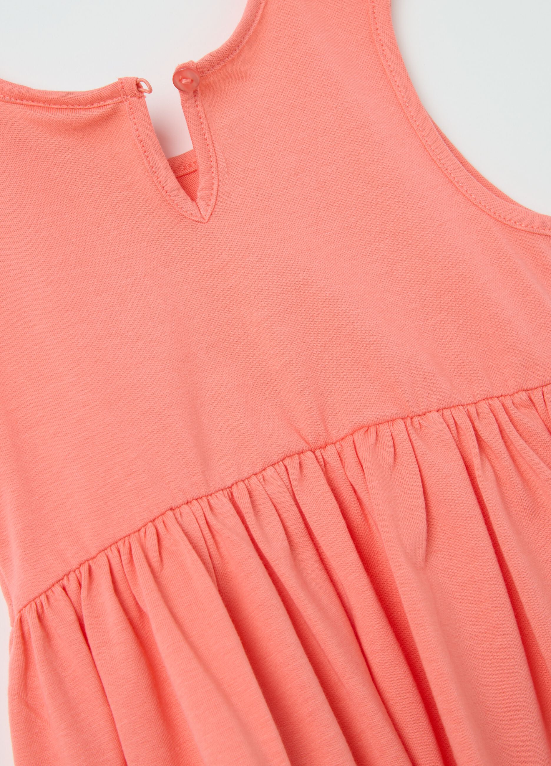 Vestito da neonata in puro cotone arancione regular fit