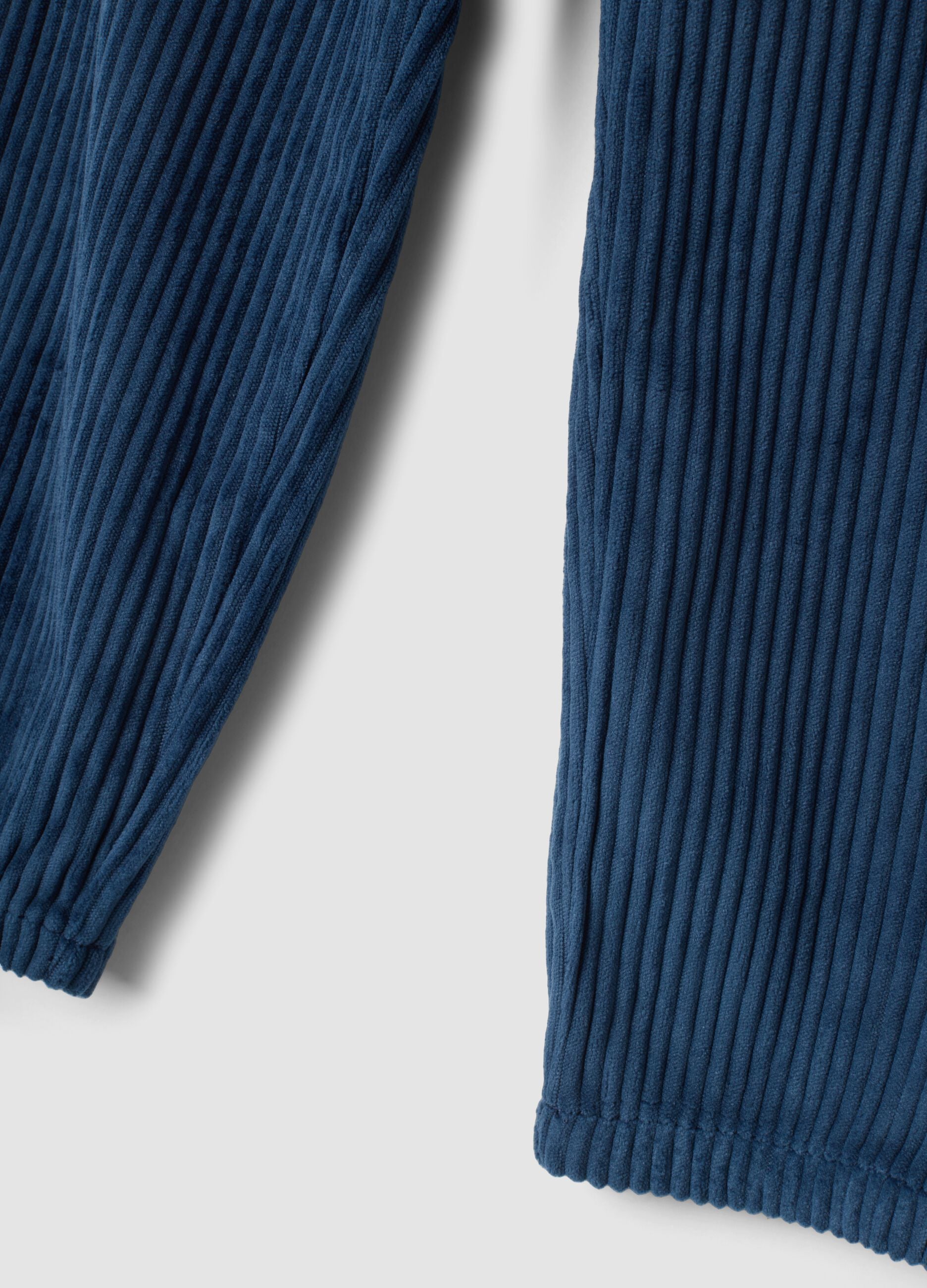 Pantaloni blu comfort fit con vita elasticizzata