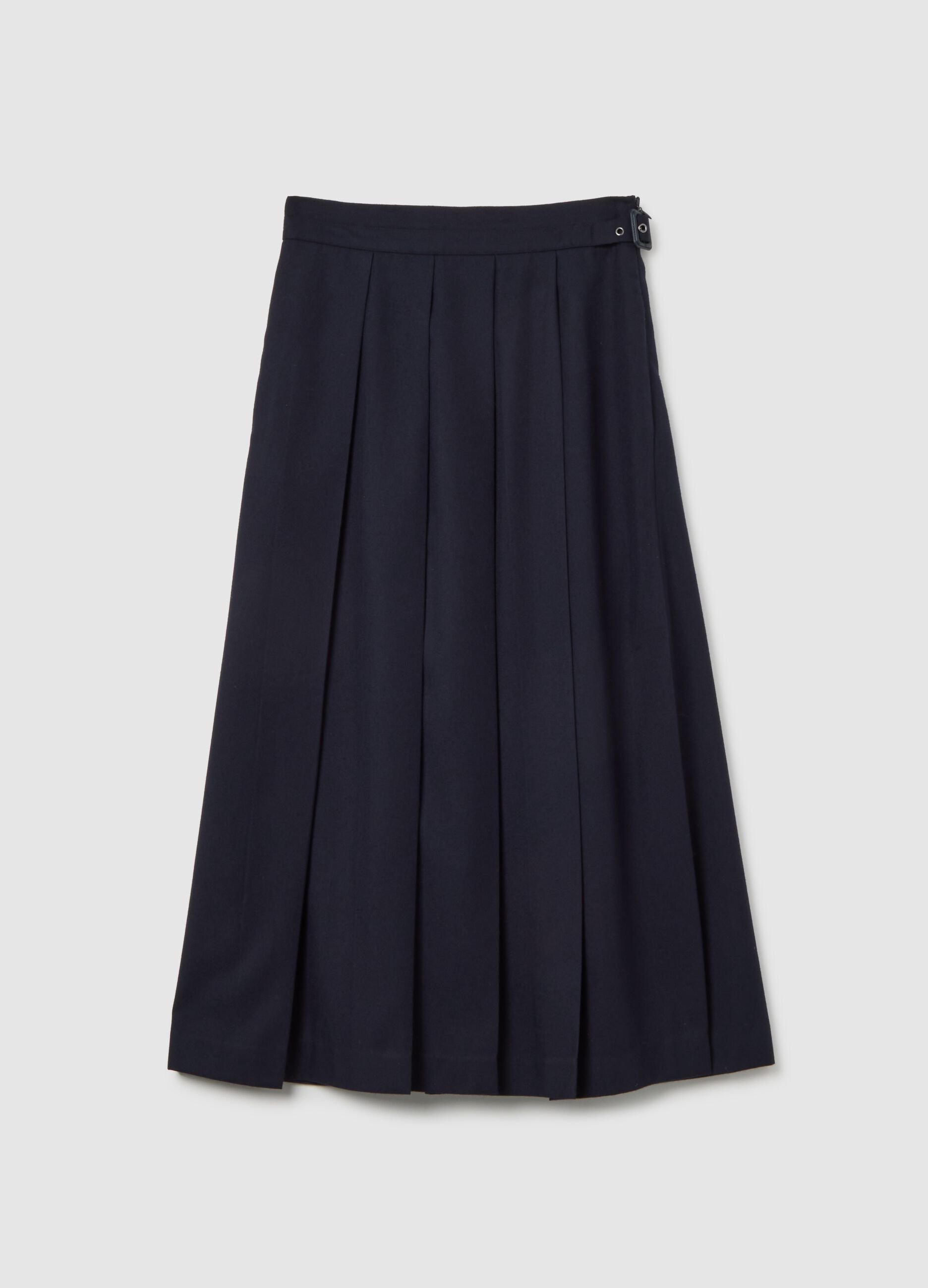 Blue Long Skirt in Viscose Blend