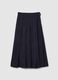 Blue Long Skirt in Viscose Blend_0