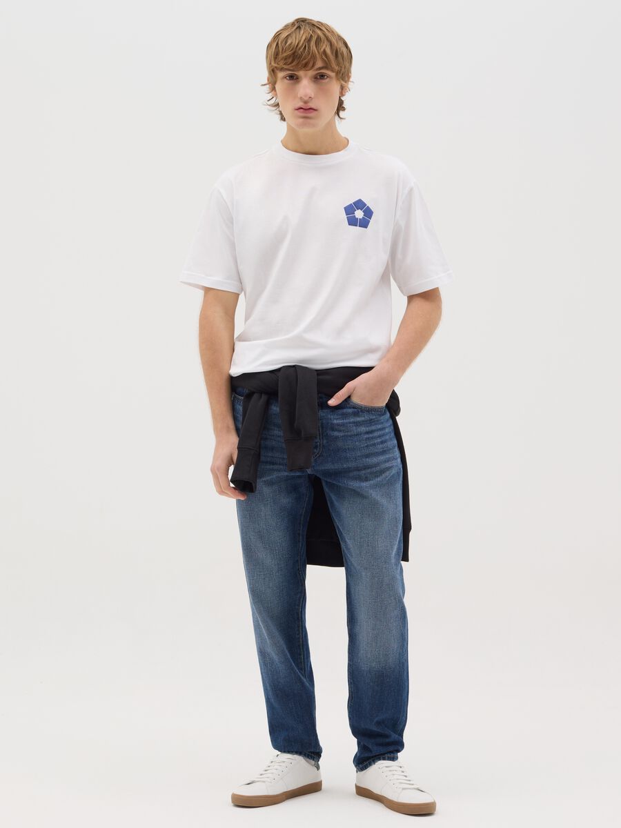 White T-shirt with Seishiro Nagi print_1
