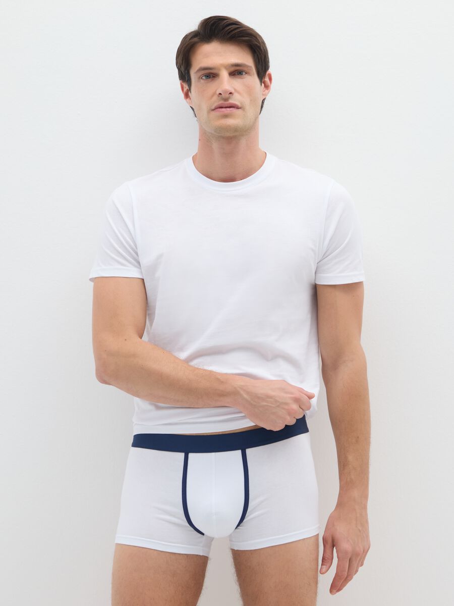 Tripack boxer in cotone elasticizzato multicolor regular fit_0