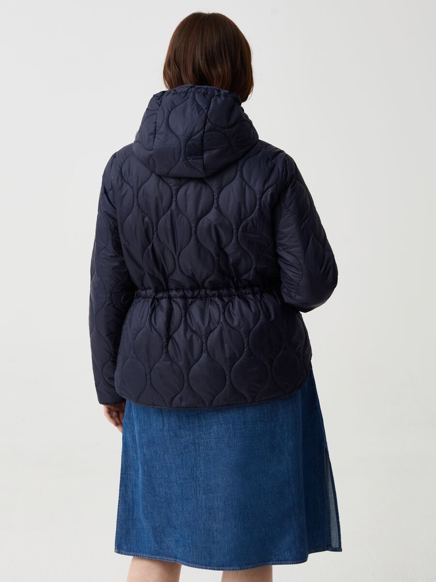 Curvy ultralight quilted down jacket with hood_2