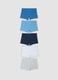 Pack of five multicolour midi boxer shorts in stretch organic cotton_1