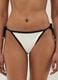 Black and white stretch bikini bottoms with tie sides_1