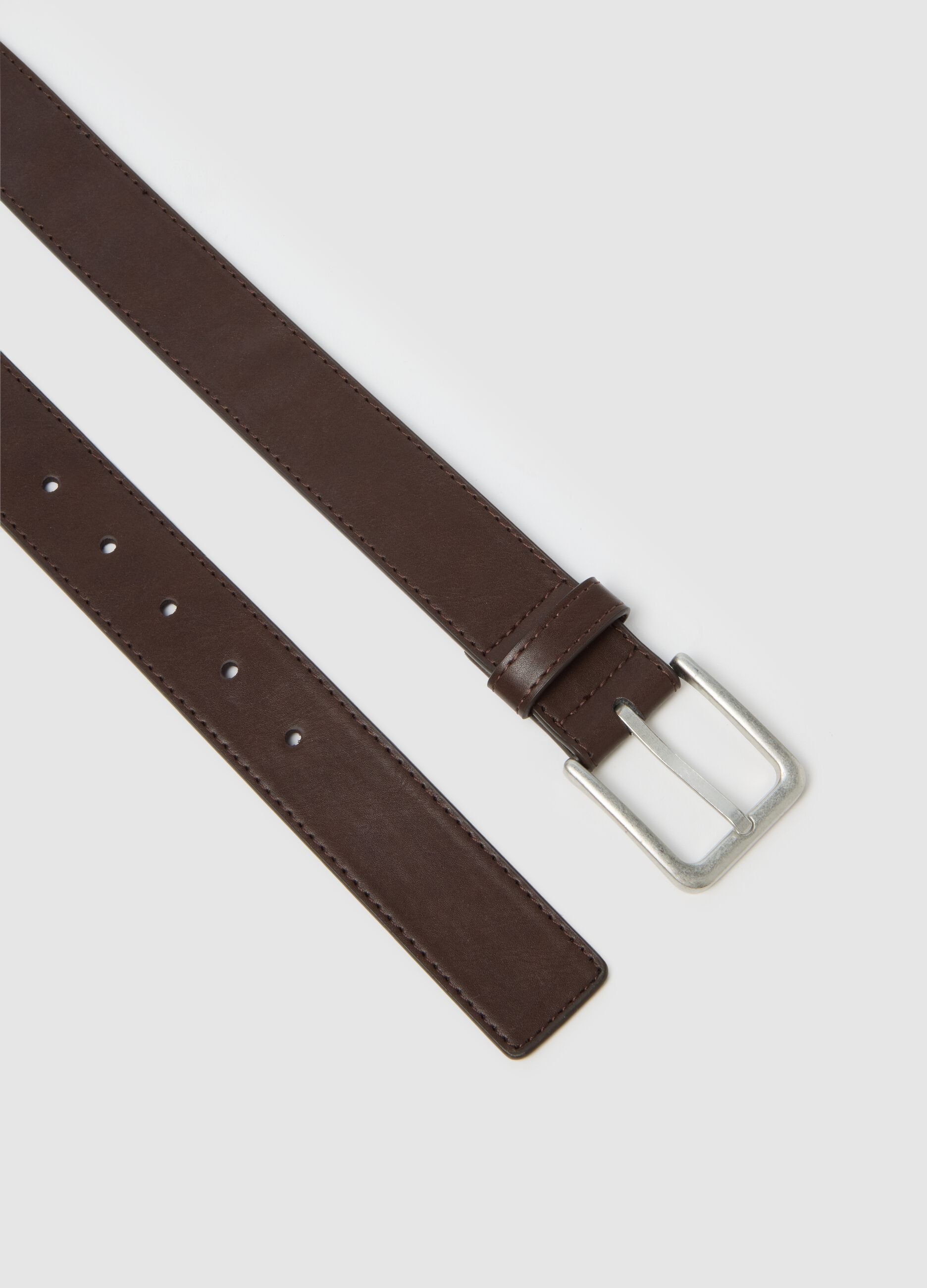 Brown genuine leather belt