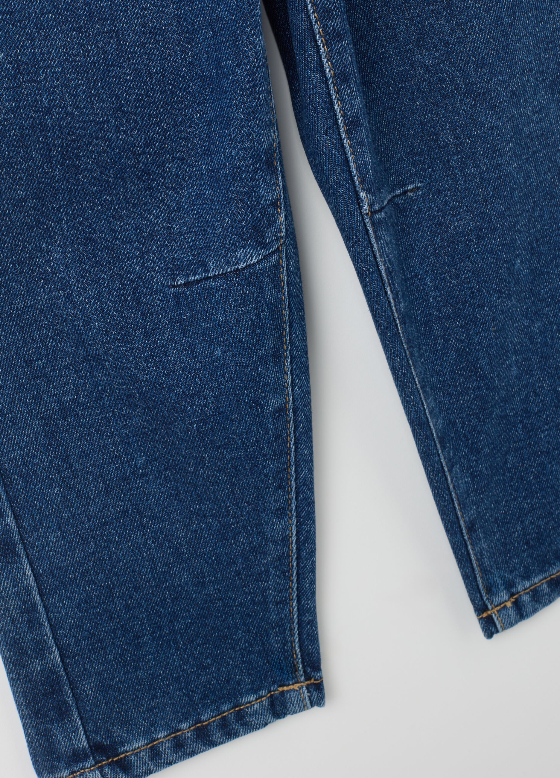Jeans da bambino in denim blu relaxed fit