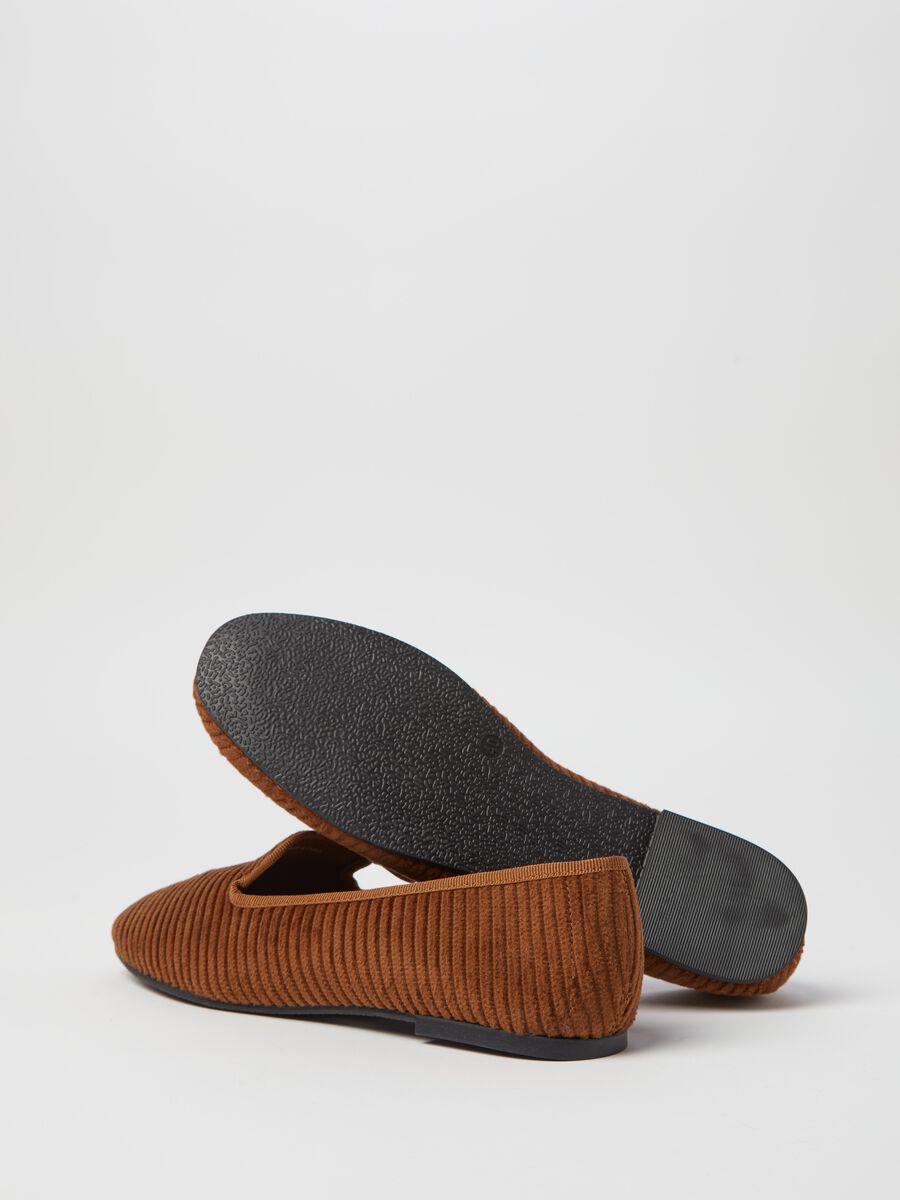 Corduroy slipper shoes_2