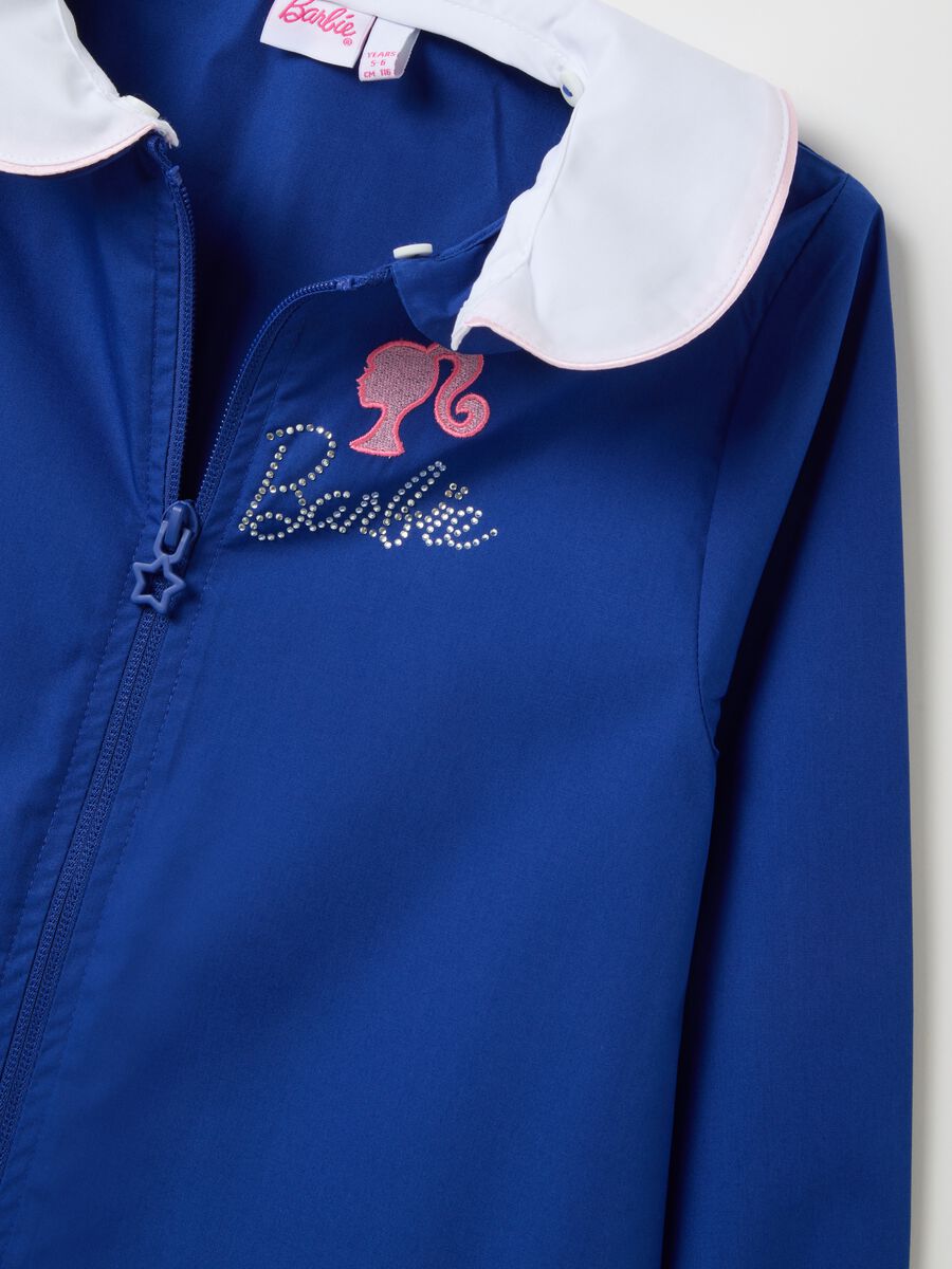Grembiule scolastico da bambina in misto cotone blu_2