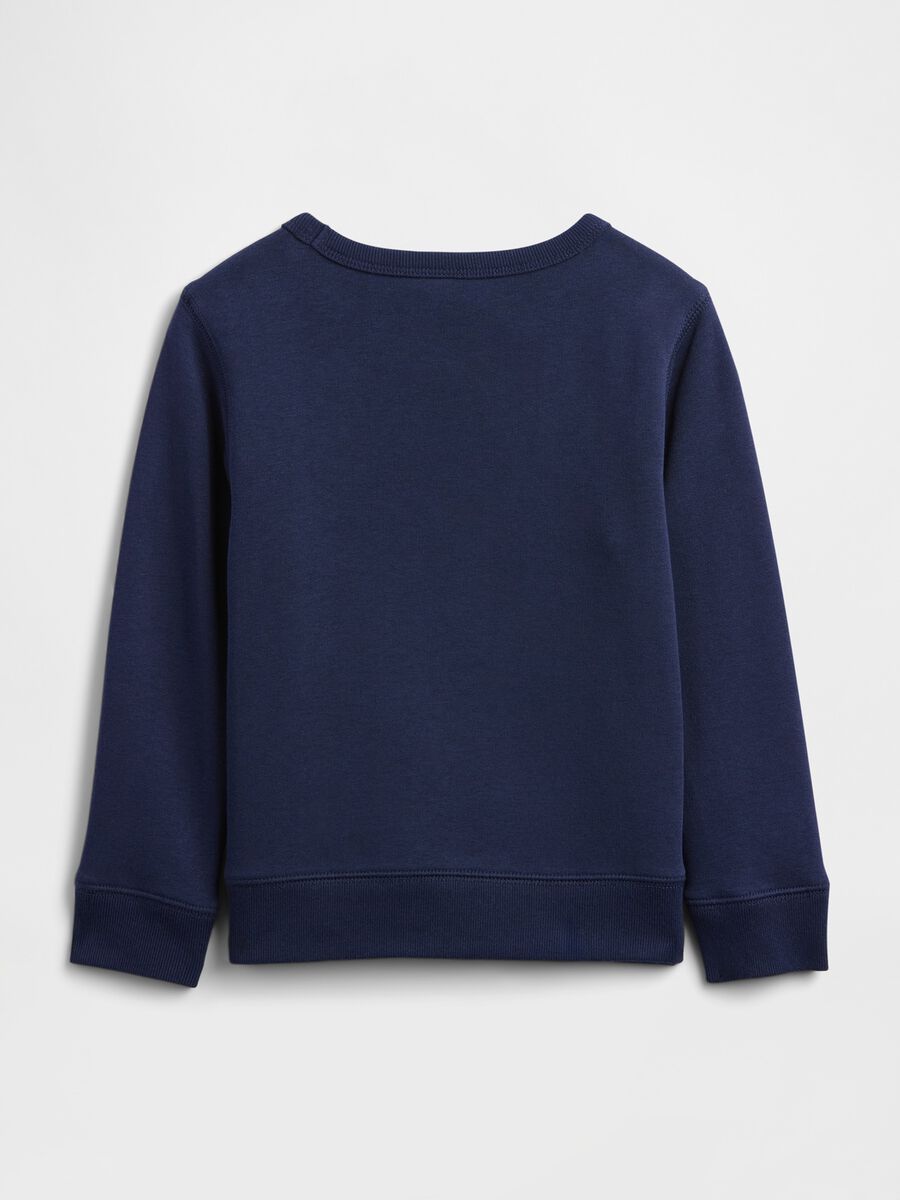 Blue cotton blend sweatshirt for boys_1