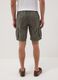 Green linen-blend cargo bermuda shorts_3