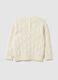 Baby girl's white mix regular fit sweater_1