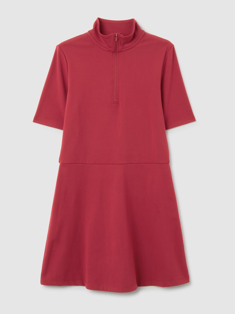 Burgundy sports dress in breathable stretch fabric ALTAVIA COURT_1