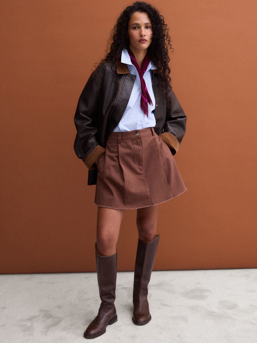 Brown regular-fit viscose-blend jacket_1
