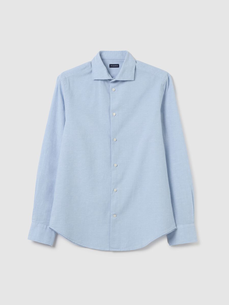 Regular-fit shirt in cotton and linen_4