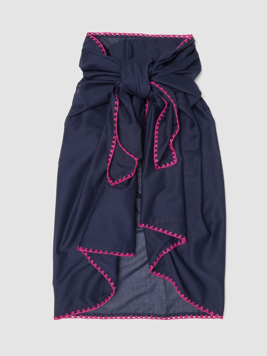 Blue pure cotton sarong_1