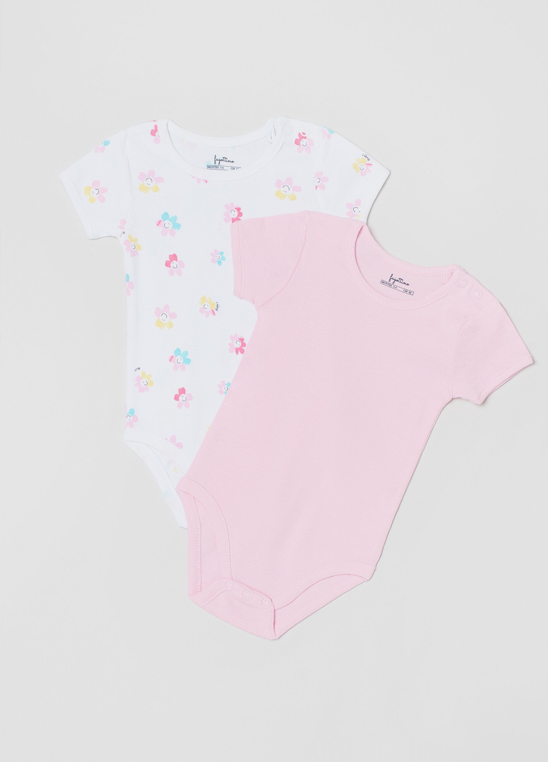 Bipack body in cotone stampa margherite_0