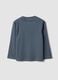 T-shirt over fit grigia in puro cotone con stampa skate per bambino_1