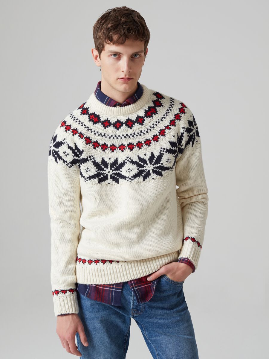 Christmas Jumper con disegno norvegese_1