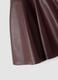 Brown circle skirt with coated-effect finish_3
