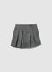 Grey Mini Skirt for Girls Regular Fit in Jacquard Fabric_0