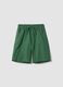 Green Pure Cotton Regular Fit Children's Shorts_0
