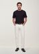 White slim-fit stretch cotton jeans_0