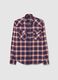 Regular fit checked pure cotton shirt_4