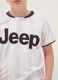 White boys&rsquo; sporty T-shirt with vertical stripes and Jeep logo_2