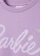 Purple cotton girl's sweatshirt with Barbie rhinestones_2