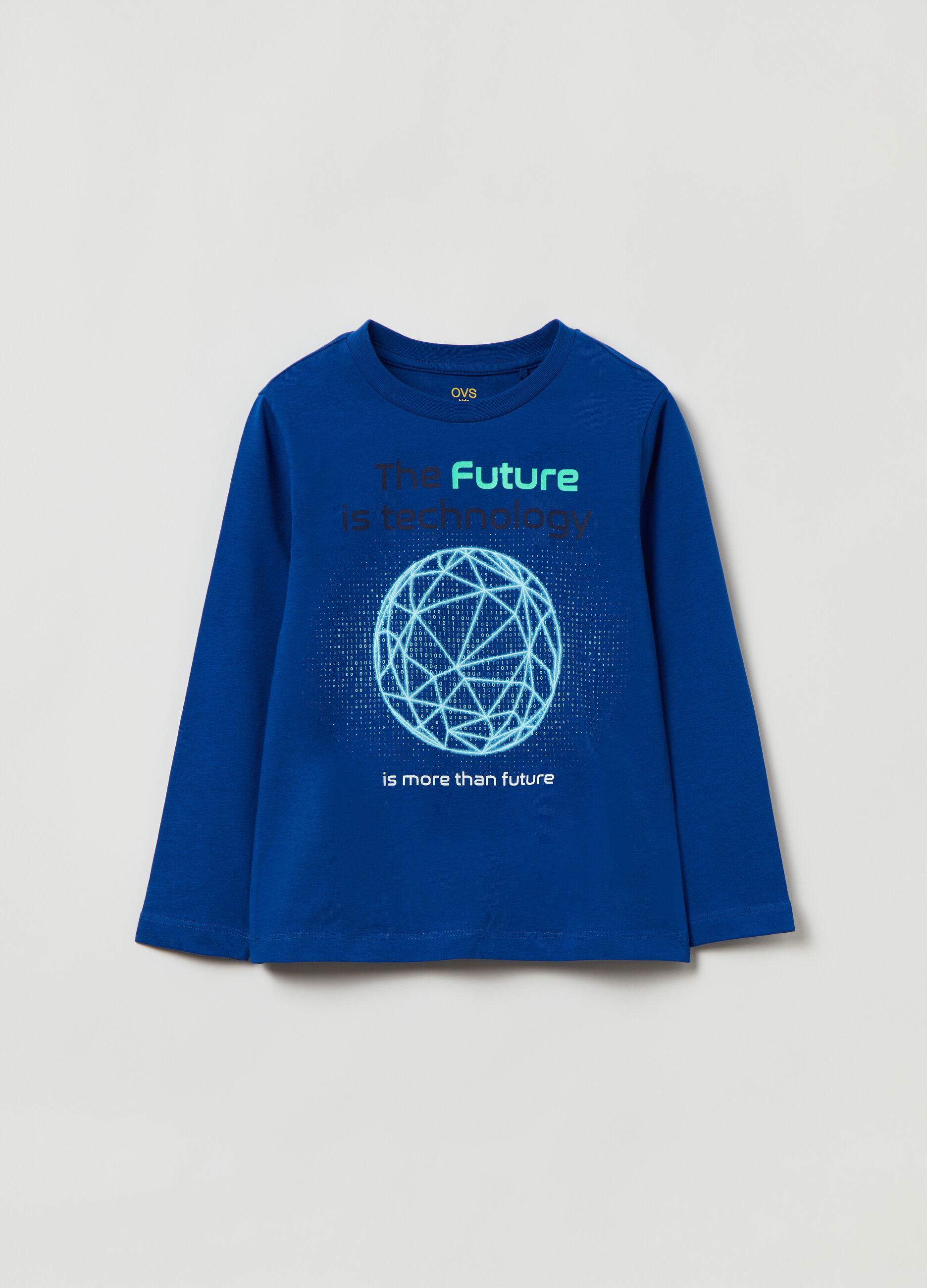 T-shirt in cotone con stampa lettering