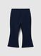 Girls' Slim Fit Blue Stretch Cotton Treggings_1