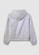 Regular fit grey girl's jacket with hood_4