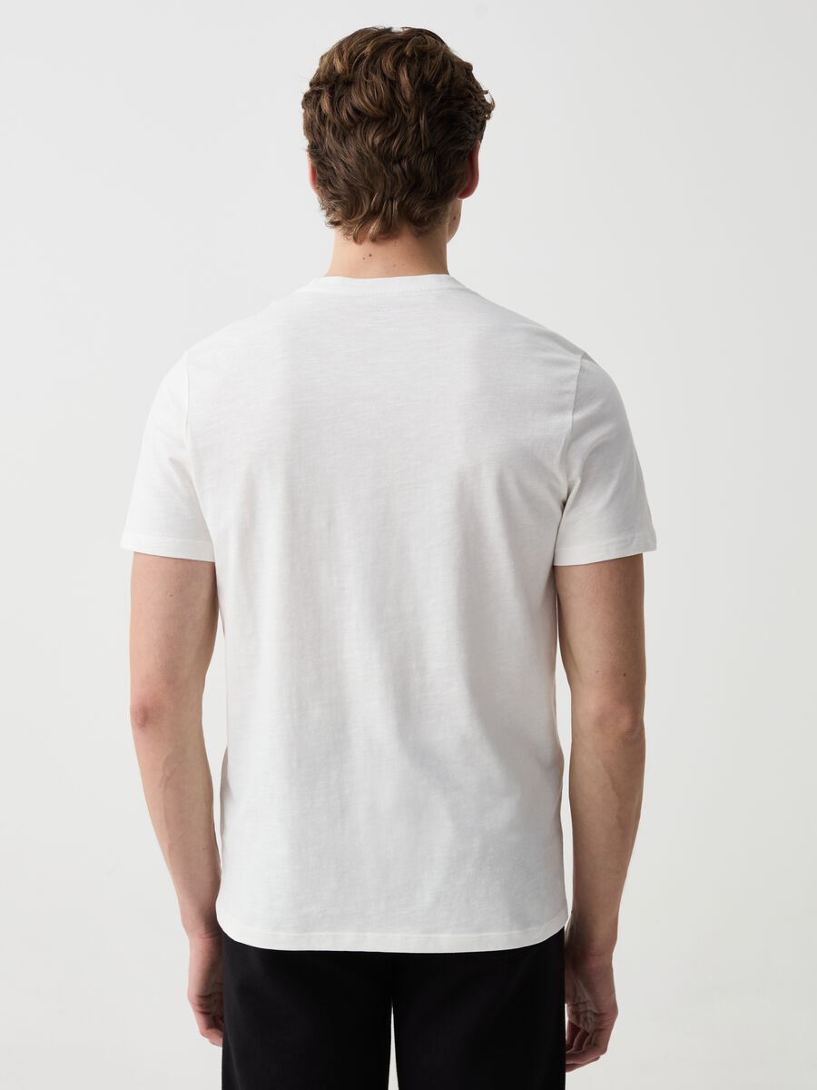 Round-neck T-shirt in jersey slub_1