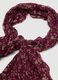 Purple fabric scarf with floral pattern_1