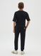 Boy's black pure cotton jogger trousers in regular fit with back pocket_1