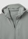 Regular fit grey hoodie with zip_5
