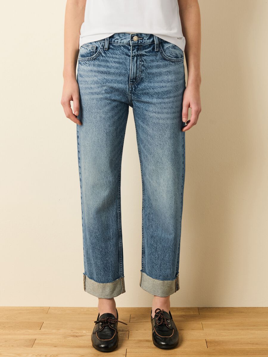 Relaxed-fit ankle jeans with turn-ups_1