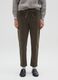 Green regular fit stretch cotton trousers_1