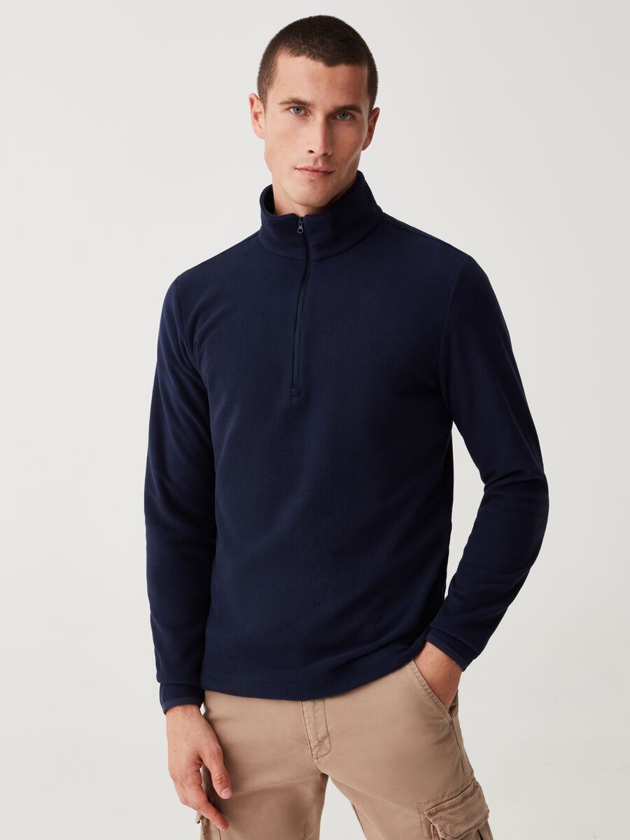Half-zip sweatshirt in fleece_1