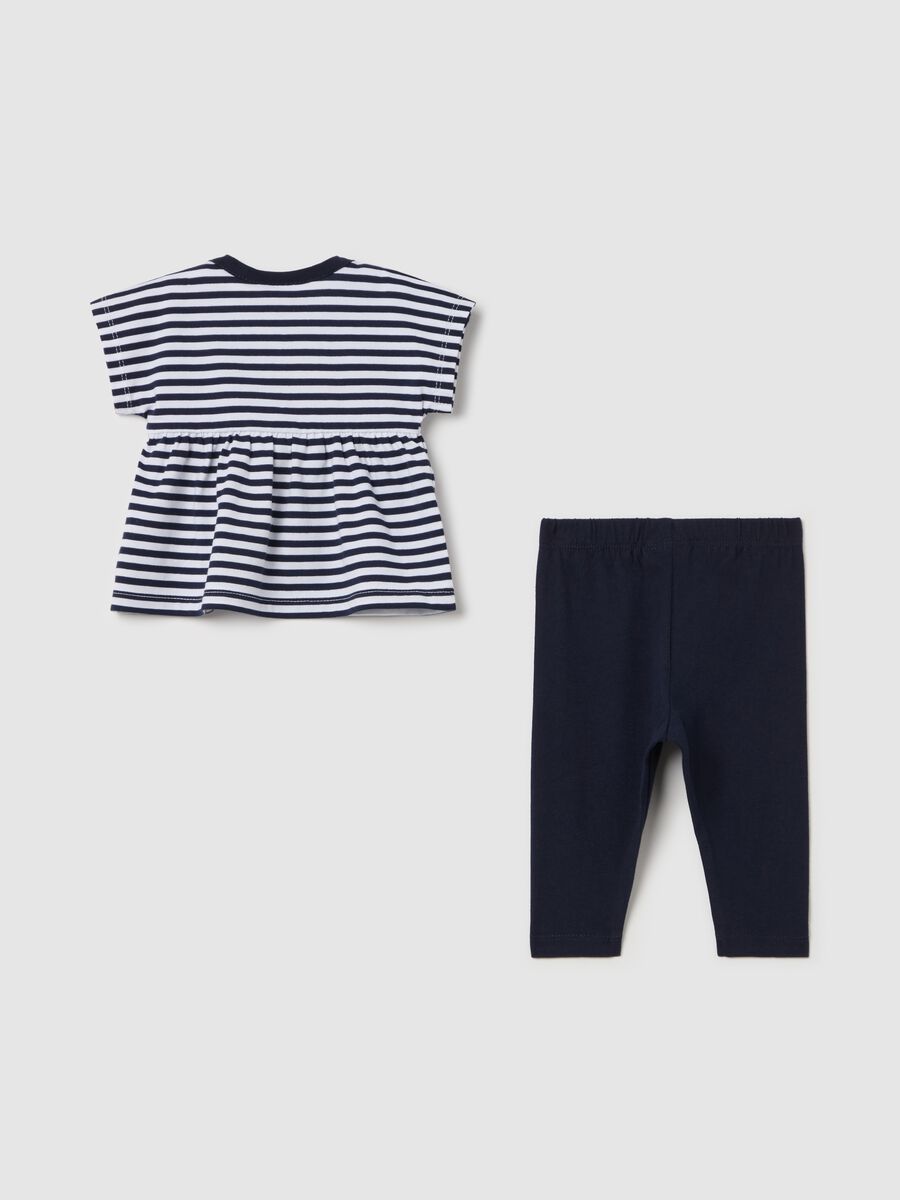 Cotton jogging set with striped pattern_1