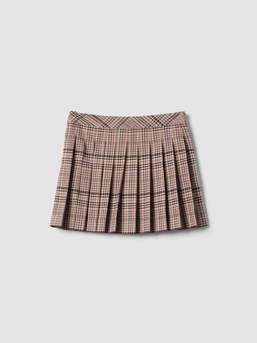 Brown pleated skirt in stretch viscose_3