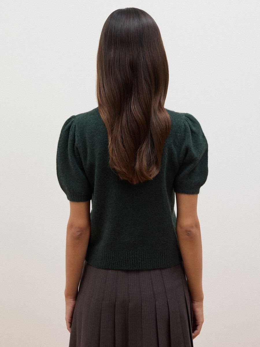 Maglia verde dolcevita in viscosa elasticizzata_3