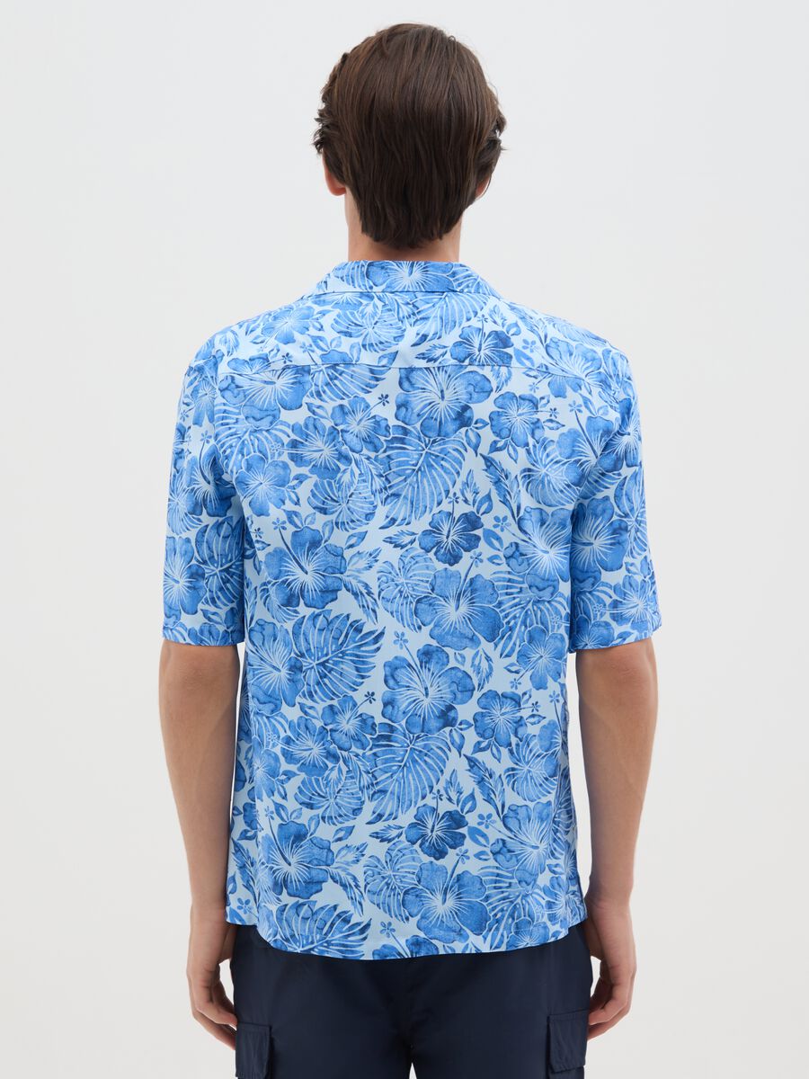 Men's Multicolour Viscose Shirt with Over Fit_3