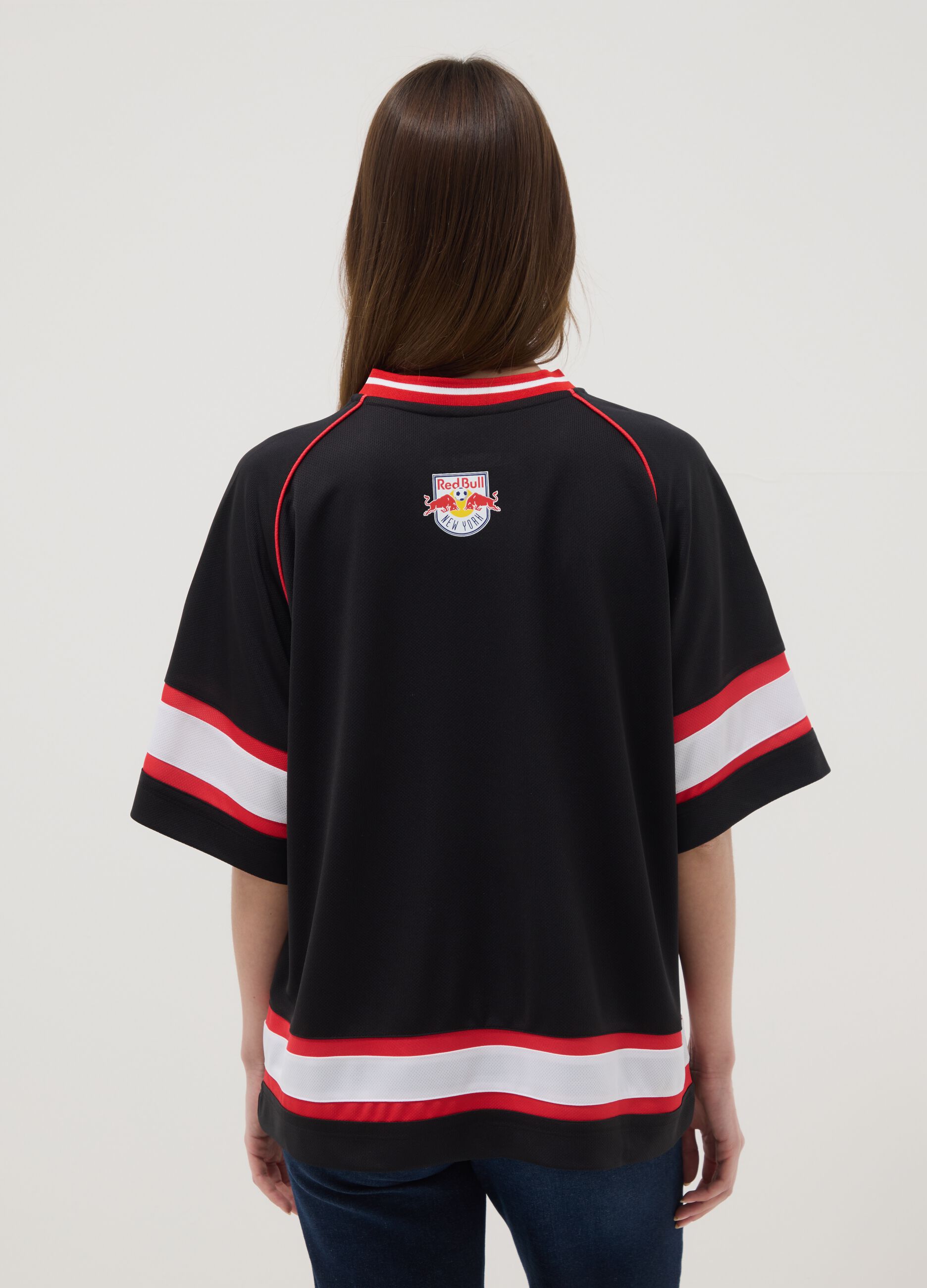 Multicolour pure cotton oversized fit Red Bulls T-shirt