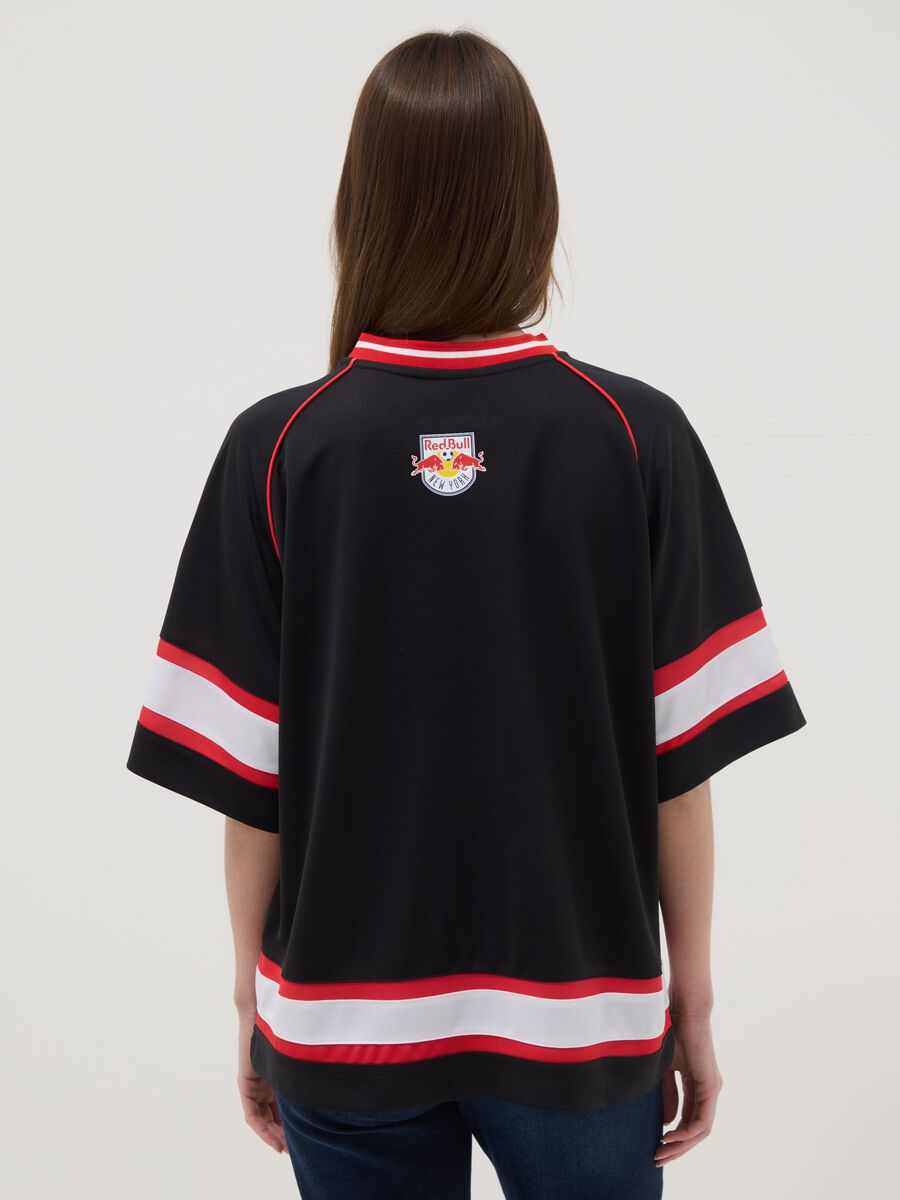 Multicolour pure cotton oversized fit Red Bulls T-shirt_3